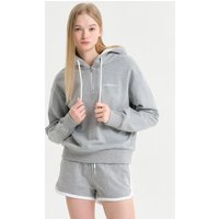 Half Zip-up Hoodie Sweatshirts Melange Grey Half Zip-up Hoodie Sweatshirts Melange Grey