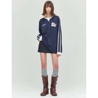 LINE LONG SLEEVE JERSEY TOP, NAVY LINE LONG SLEEVE JERSEY TOP, NAVY
