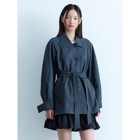 Belted Midi Trench Coat Ash KEM Belted Midi Trench Coat Ash KEM