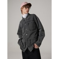 Men’s vintage washed denim work jacket Men’s vintage washed denim work jacket