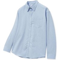 Blue Semi-Oversized Fit Oxford Shirt Blue Semi-Oversized Fit Oxford Shirt