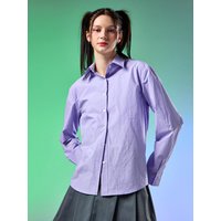 Airy CRISPY Soft Touch Long Sleeve Shirt [Purple]
