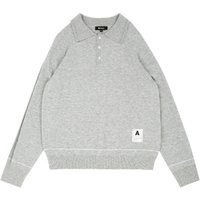 Basic Knitwear Polo Shirt Gray Basic Knitwear Polo Shirt Gray
