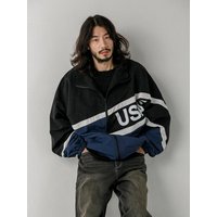 AF incision coloring track jacket navy AF incision coloring track jacket navy
