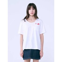 U-neck Heart in Pocket Shirt White W