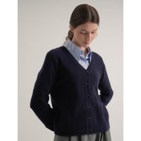 Basic V-neck Knit Cardigan Navy Basic V-neck Knit Cardigan Navy