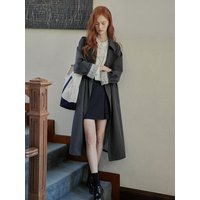 PM_Striped cuffs belted trench coat PM_Striped cuffs belted trench coat