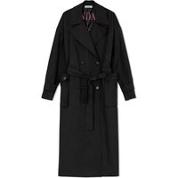 Peach Long Trench coat Black