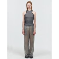 Charcoal Ribbed Cross Tank Top Charcoal Ribbed Cross Tank Top