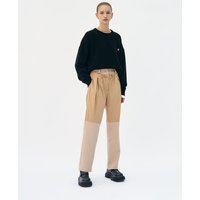 Layered cotton blend poplin cargo trousers Beige Layered cotton blend poplin cargo trousers Beige