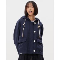 Flory Hooded button Padded Jumper Dark Navy Flory Hooded button Padded Jumper Dark Navy