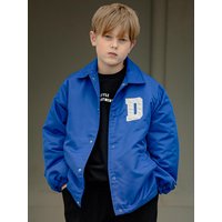 D-patch Quilted Nylon Coach Jacket [Blue]