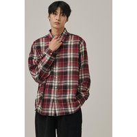 Flannel Semi Check Cotton Shirt [RED]