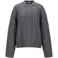 CABLE KNIT JUMPER MELANGE GREY CABLE KNIT JUMPER MELANGE GREY