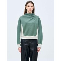 KALIE TUCKS SWEATSHIRT, DTY GREEN