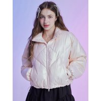 Glossy Padded Jacket [Pink]