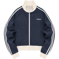 Circle Logo Stripe Relaxed Fit Track Jacket [Navy]