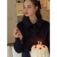 Mellow Wool Quilted Padded Jacket [Navy] j