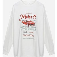Boxy Oversized Cotton Lettering Print Sweatshirt TMTSW Boxy Oversized Cotton Lettering Print Sweatshirt TMTSW
