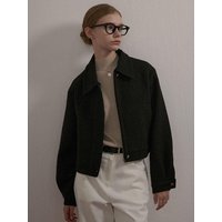 Tweed Blouson Relaxed Fit Jumper [Black]