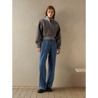 High Waist Classic Silhouette Jeans [Blue]
