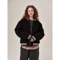 Ecco Fleece Varsity Jacket [Black]