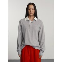Cotton Relaxed Fit Rugby shirt [Grey]