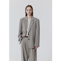 Single-Breasted Relaxed Fit Blazer [Light Brown]