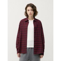 Flannel Vintage Check Cotton Shirt [RED]