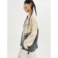 Half Colored Cable Oversized Jumper Cardigan [Ivory] LFWCSIVX