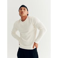 Cotton Polyester Long Sleeve Top [Beige]