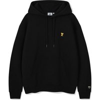 Signature Semi-Overfit Brushed Fleece Hoodie [Black]
