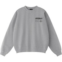 Circle Print Oversized Pigment Washed Sweatshirt [Grey]