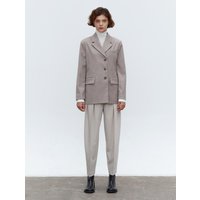 Button Herringbone Wool Blazer Button Herringbone Wool Blazer
