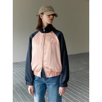 Satin Nylon Reversible Bomber Jacket [Khaki]