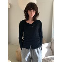 Layered Two-in-One Long Sleeve Top [Black]