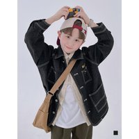 Cotton Relaxed Trucker Denim Jacket Cotton Relaxed Trucker Denim Jacket
