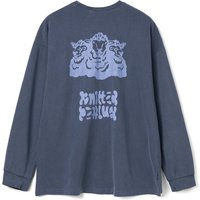 Pigment Long Sleeve Asymmetrical shirt [WASHING BLUE]