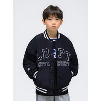 Quilted Oversized Varsity Jacket [Black]