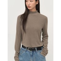 Snug Turtleneck Long Sleeve Top [Mocha]