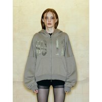 Vintage Heavy-Weight Terry Zip-Up Hoodie [Beige]