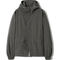 Washed Cotton-Nylon Hood Shell Parka [Charcoal]