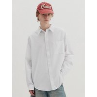 Oxford Semi-Overfit Cotton Shirt [Beige]