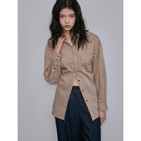 Back String Striped Cotton Shirt Back String Striped Cotton Shirt