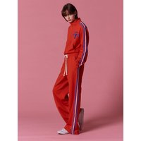High Neck Full Zip Athletic Jumper [RED]