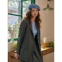Vintage Retro Classic Blazer [BeigeGrayNavy]