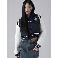 Marine Crop Varsity Jacket [Navy]