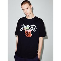 Cotton Polyester Logo Short-Sleeve shirt [Black]