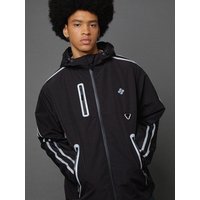 -Layer Reflective Windbreaker Jacket [Black]