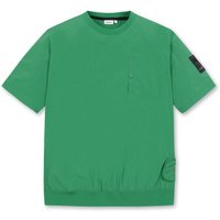 Back Logo Hidden Pocket Crewneck Woven Shirt GTAMGRX